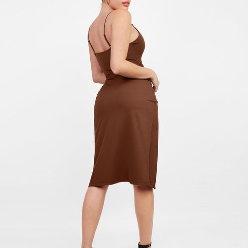 The Shapewear Dress Slip V-Neck Split Midi