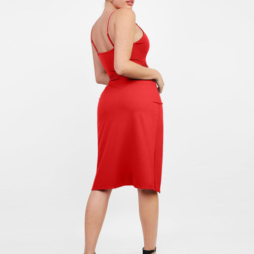 The Shapewear Dress Slip V-Neck Split Midi