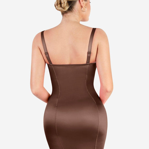 The Shapewear Dress Metallic Shiny Bustier Mini