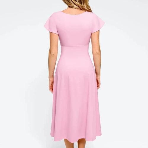 The Shapewear Dress A-Line Square Neck Midi