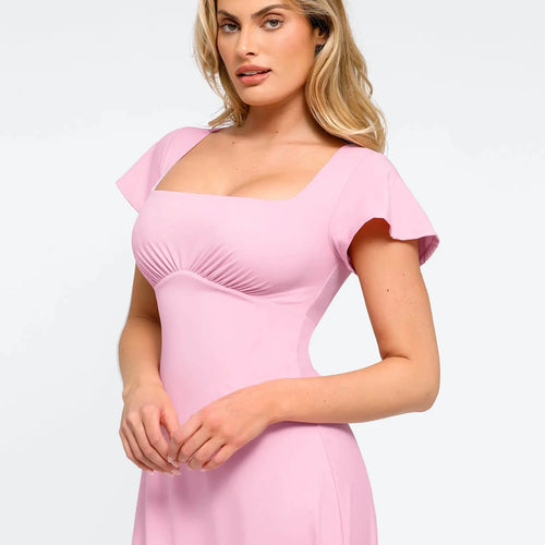 The Shapewear Dress A-Line Square Neck Midi