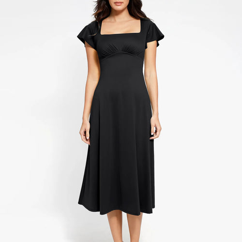 The Shapewear Dress A-Line Square Neck Midi