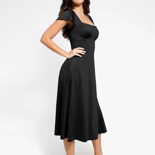 The Shapewear Dress A-Line Square Neck Midi