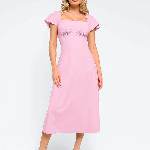 The Shapewear Dress A-Line Square Neck Midi