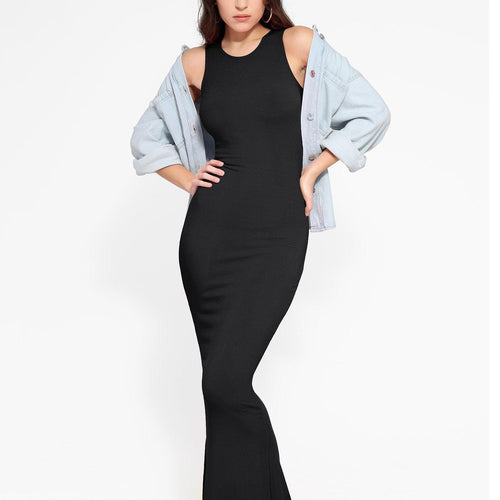 The Shapewear Dress Crew Neck Sleeveless Maxi