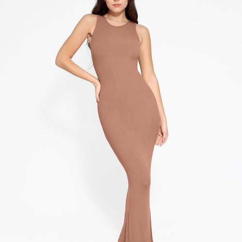 The Shapewear Dress Crew Neck Sleeveless Maxi