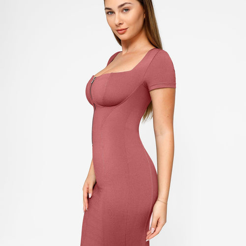 The Shapewear Dress Denim Midi