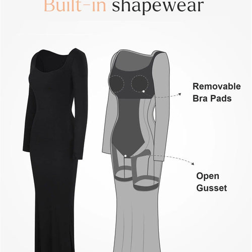 The Shapewear Dress Long Sleeve Maxi