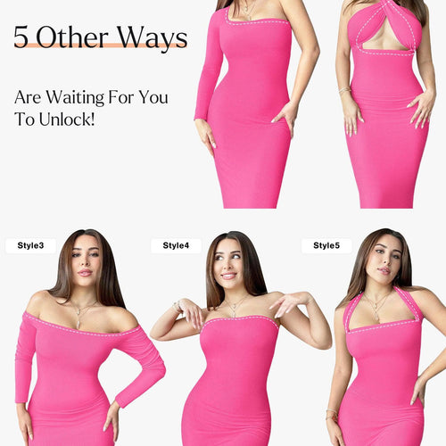 The Shapewear Dress Long Sleeve Maxi