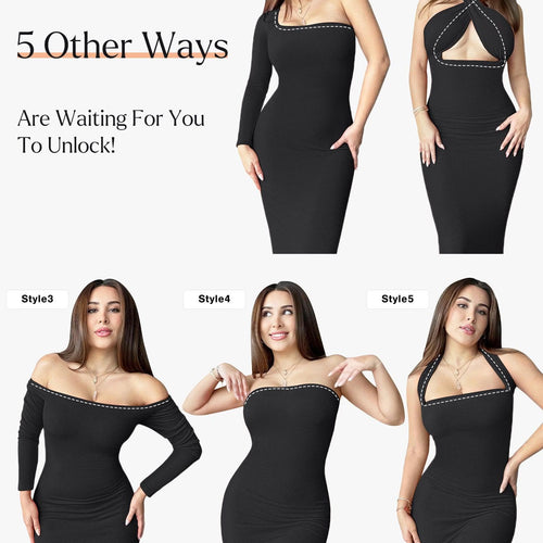 The Shapewear Dress Long Sleeve Maxi