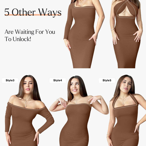 The Shapewear Dress Long Sleeve Maxi