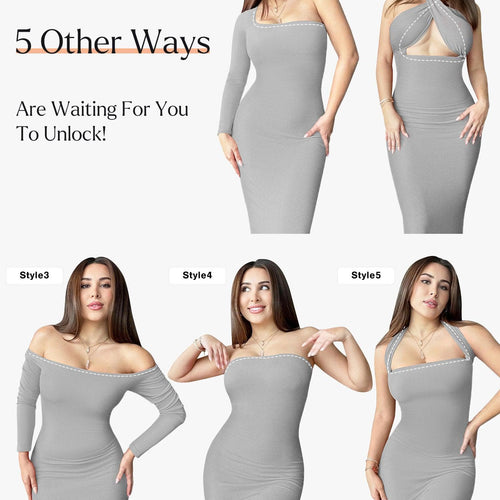 The Shapewear Dress Long Sleeve Maxi