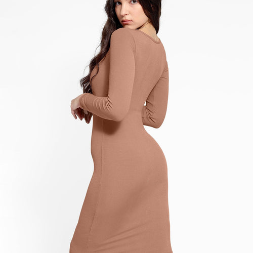 The Shapewear Dress Long Sleeve Midi