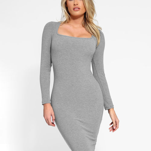 The Shapewear Dress Long Sleeve Midi