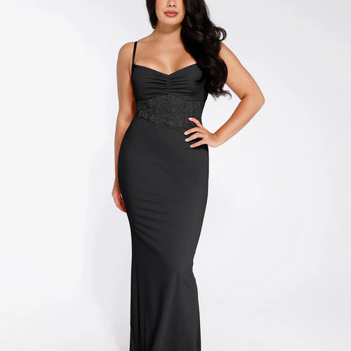 The Shapewear Dress Mermaid Hem Lace Slip Maxi