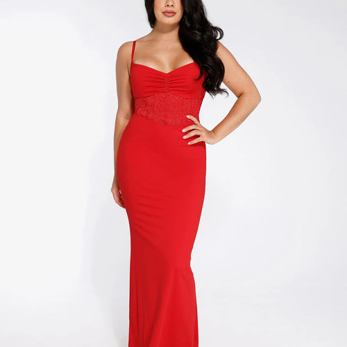 The Shapewear Dress Mermaid Hem Lace Slip Maxi