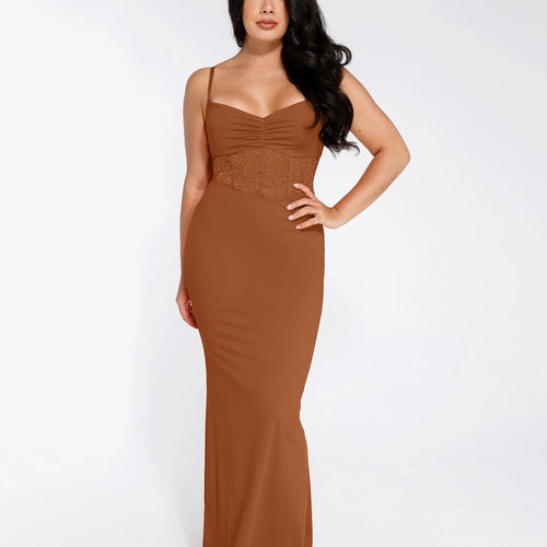 The Shapewear Dress Mermaid Hem Lace Slip Maxi