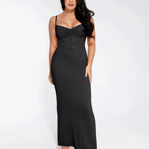 The Shapewear Dress Mermaid Hem Lace Slip Maxi