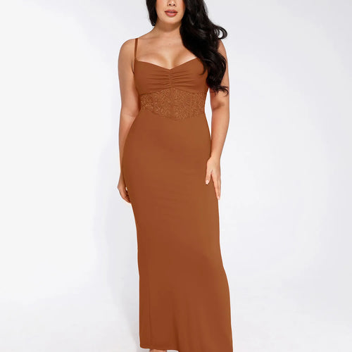 The Shapewear Dress Mermaid Hem Lace Slip Maxi