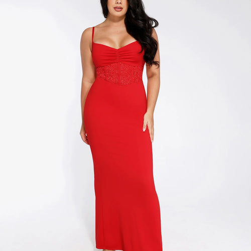 The Shapewear Dress Mermaid Hem Lace Slip Maxi