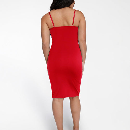 The Shapewear Dress Midi with Mesh Detail