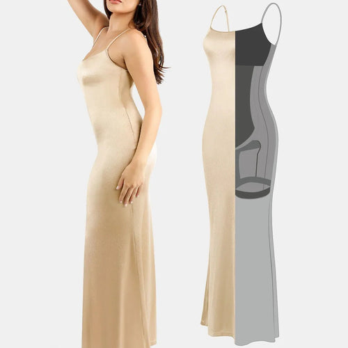 The Shapewear Dress Slip Shine Maxi