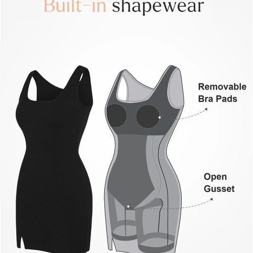 The Shapewear Dress Wide Straps Mini