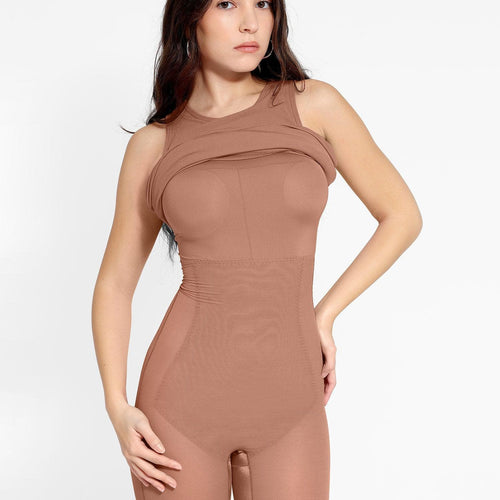 The Shapewear Dresses Crew Neck Sleeveless Midi