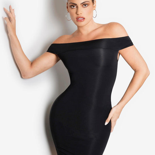 The Shapewear Dresses Crew Neck Sleeveless Midi