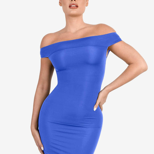 The Shapewear Dresses Crew Neck Sleeveless Midi