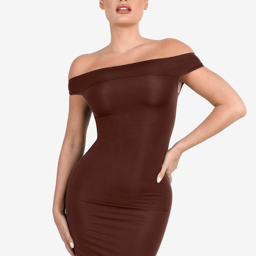 The Shapewear Dresses Crew Neck Sleeveless Midi