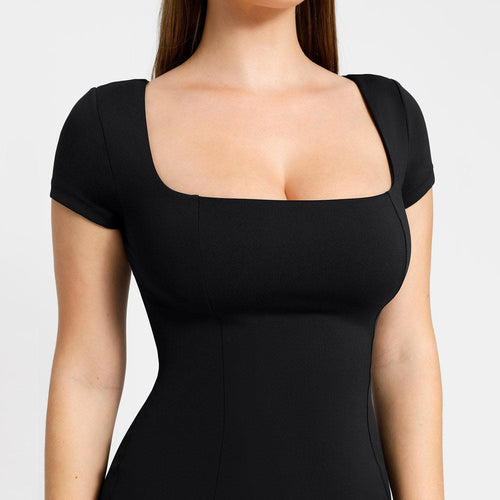 The Shapewear Dresses Workwear Square Neck Midi