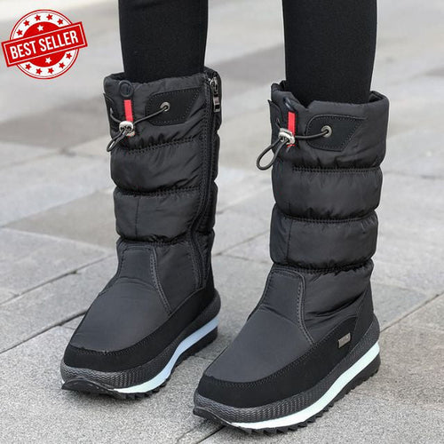 Ideal gift - High-quality, non-slip and waterproof snow boots made of faux fur for women