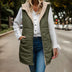 Women's Fall Reversible Vest Sleeveless Faux Fleece Jacket